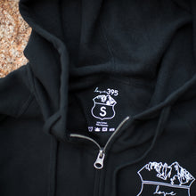 Unisex Logo Zip Hooded Sweatshirt (Black)