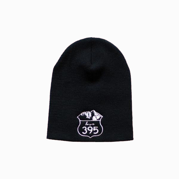 Knit Logo Beanie Cap - Black