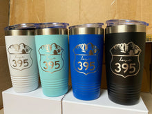 20oz. Tumbler, laser etched (various colors)
