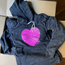 Fleece Heart Hoodie (in Black or Rose)