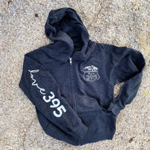 Youth Logo Zip Hoodie (charcoal and mint)