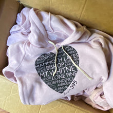 Fleece Heart Hoodie (in Black or Rose)