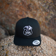 Embroidered Logo Trucker Hat, Black